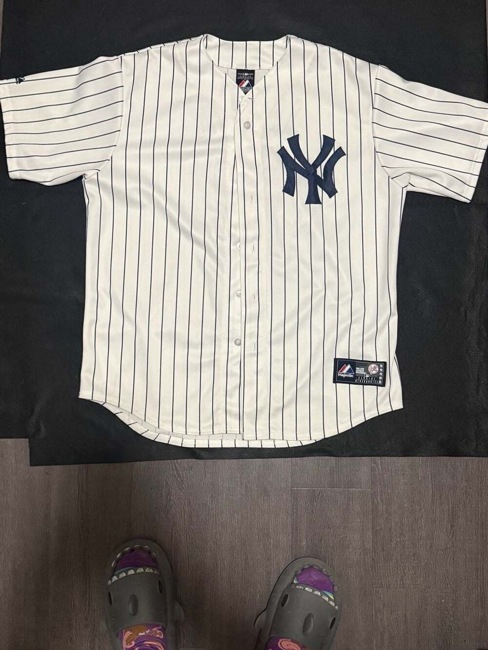 Majestic New York Yankees Derek Jeter #2 MLB Pinstripe Stitched Baseball Jersey